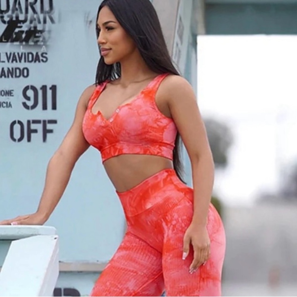 Bombshell Sportswear Red Ribbed Top